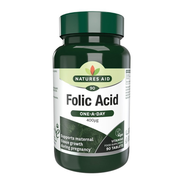Natures Aid, Folic Acid (One-A-Day) 400ug 90 Tablets
