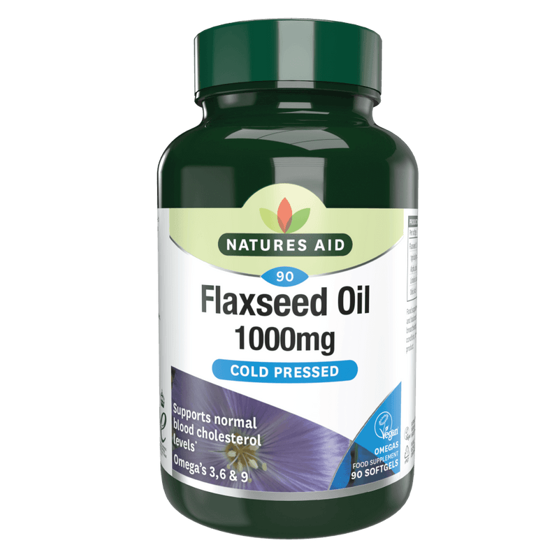 Natures Aid, Flaxseed Oil 1000mg 90 Capsules