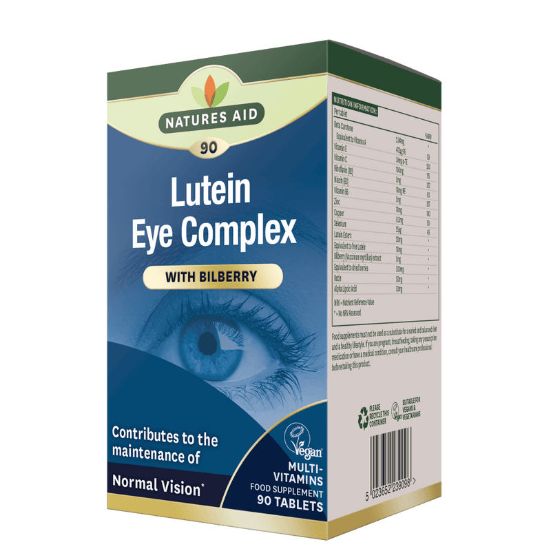 Natures Aid, Lutein Eye Complex With Bilberry 90 Tablets