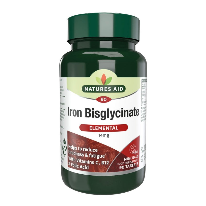 Natures Aid, Iron Bisglycinate 90 Tablets