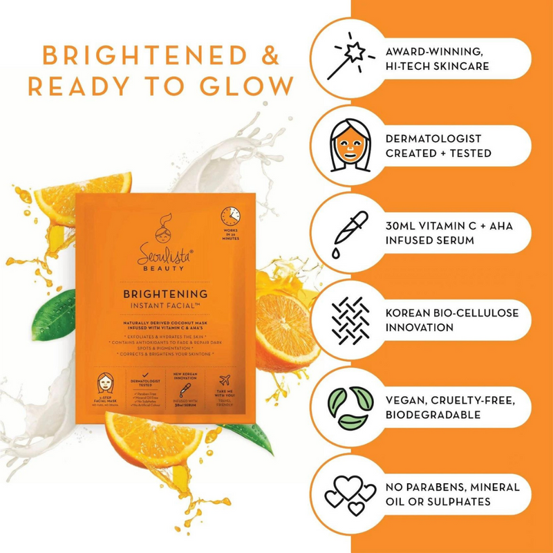 Seoulista Beauty, Brightening Instant Facial® Masks 20 Pack (15% Discount)