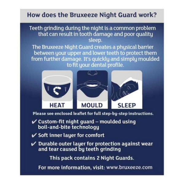 Bruxeeze, Night Guard Teeth Grinding Relief 2 Pack