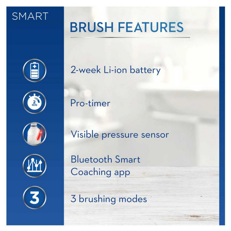 Braun Oral-B, Smart 4 4500 Cross Action Electric Toothbrush + Bonus Travel Case - Black Edition