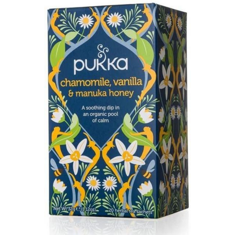 Pukka Herbs, Chamomile, Vanilla & Manuka Honey Organic Herbal Tea 20 Sachets
