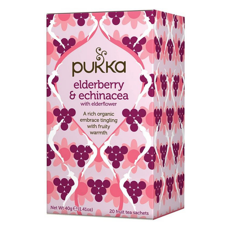 Pukka Herbs, Elderberry & Echinacea Organic Herbal Tea 20 Sachets