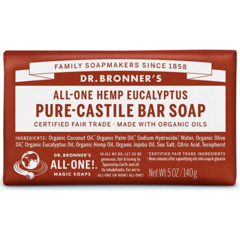 Dr. Bronner, Eucalyptus Soap Bar 140g