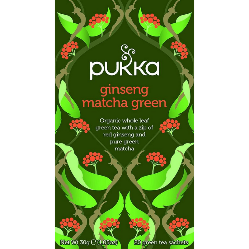 Pukka Herbs, Ginseng Matcha Green Organic Herbal Tea 20 Sachets