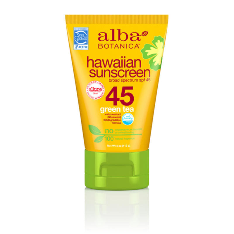 Alba Botanica, Green Tea Sunscreen SPF45 113g