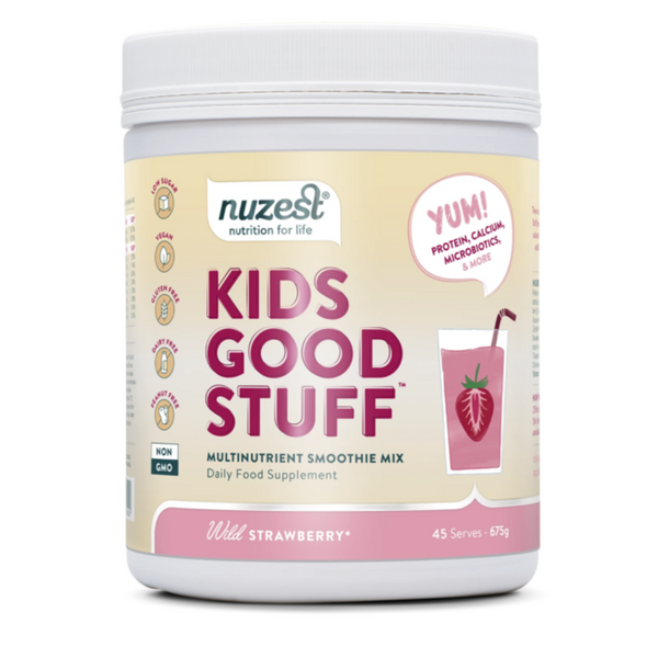 Nuzest, Kid's Good Stuff Multinutrient Wild Strawberry Smoothie Mix 675g