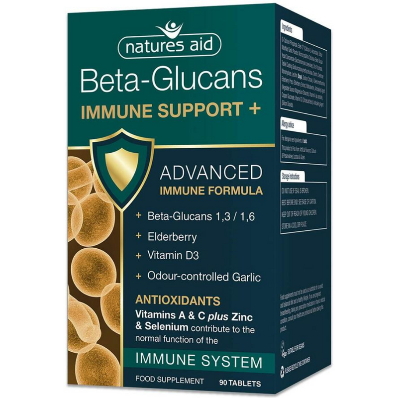 Natures Aid, Beta-Glucans Immune Support Plus 90 Tablets