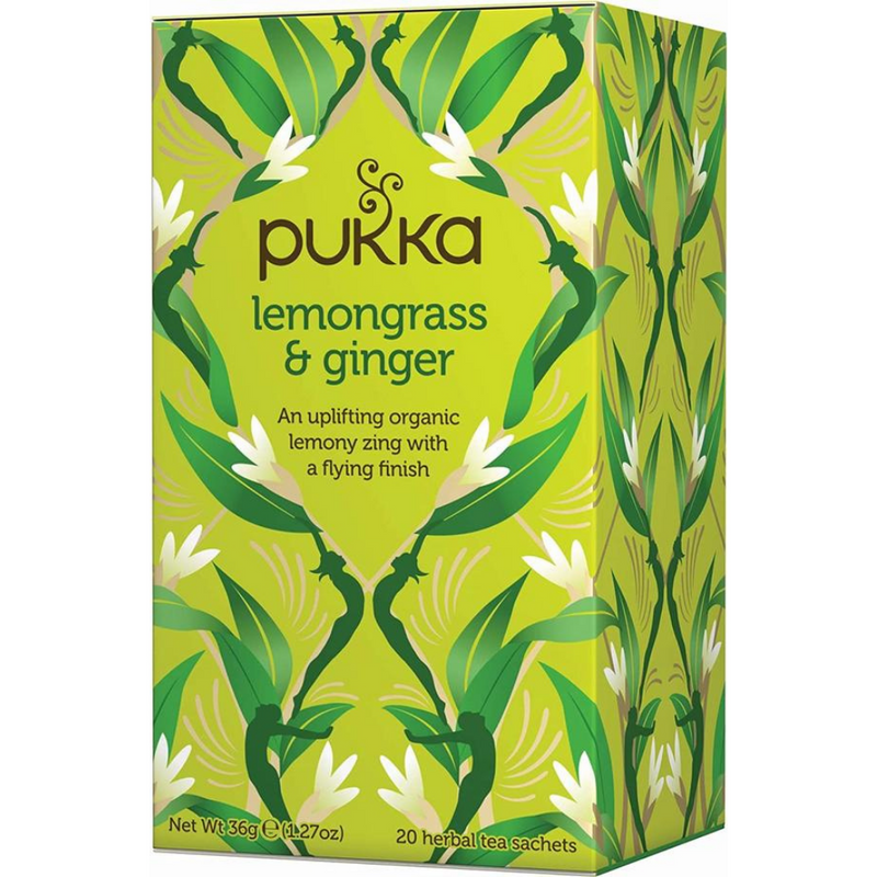 Pukka Herbs, Lemongrass & Ginger Organic Herbal Tea 20 Sachets