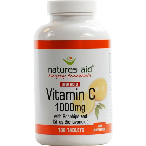 Natures Aid, Vitamin C 1000mg Low Acid 180 Tablets