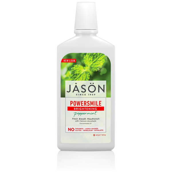 Jason, Powersmile® Brightening Peppermint Fresh Breath Mouthwash 473ml